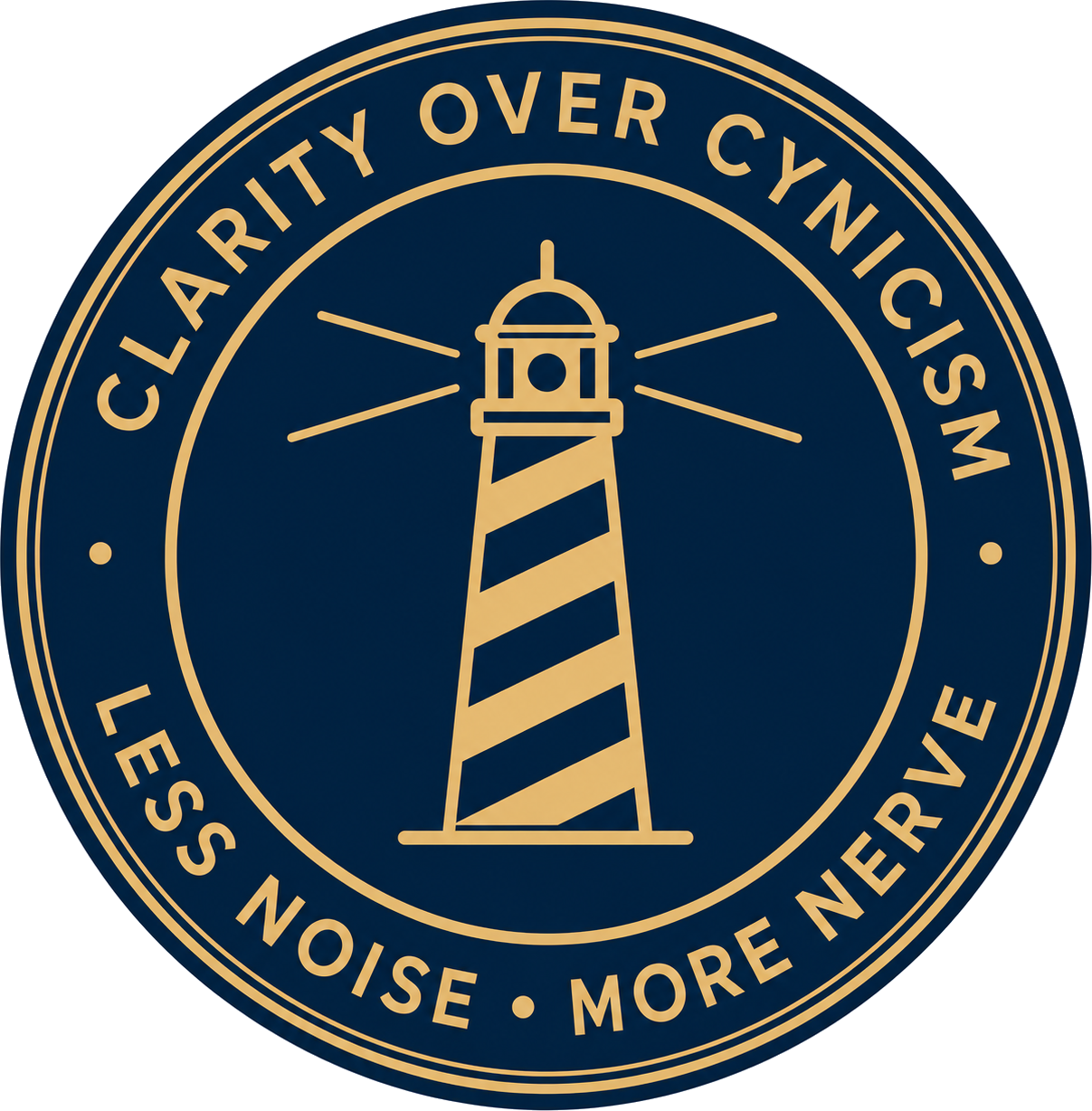 Almost Magic seal: Clarity over cynicism. Less noise, more nerve.